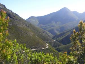View from Montague pass towards Outeniqua pass, high on the distant mountain